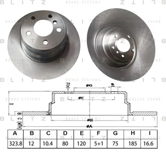 BLITZ BS0582 Диск тормозной