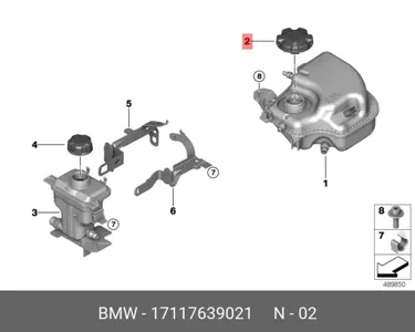 BMW 17117639021 Крышка радиатора 2 bar