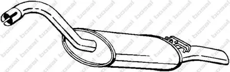 BOSAL 105017 Глушитель зад.часть АUDI 80 1.6-2.0L 86-92