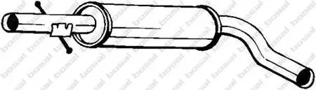 BOSAL 105109 глушитель средняя часть Audi A3 1.6, VW Golf 1.41.6i1.9SDi 96>