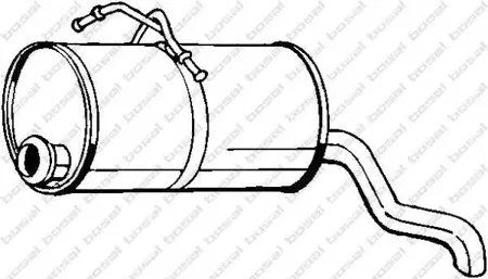 BOSAL 190129 глушитель задняя часть Citroen Berlingo , Peugeot Partner 1.1i1.4i1.6i 03-08
