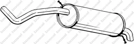 BOSAL 278039 Глушитель зад.часть Skoda Fabia 1.0-1.4L 1999=>