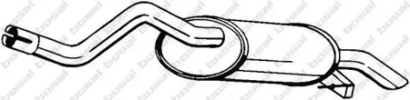 BOSAL 278423 глушитель задняя часть Renault Sy Mercedes ol Clio 1.4 08-14