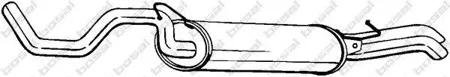 BOSAL 281227 глушитель задняя часть Skoda Octavia ,VW Bora Golf 1.41.61.9D 97>