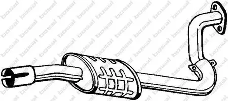 BOSAL 281277 глушитель средняя часть Mazda Demio 1.3i 16V 98-01