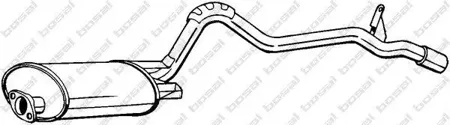BOSAL 283605 Глушитель Mitsubishi L200 (01-07) задняя часть