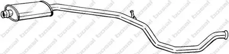 BOSAL 285601 Глушитель центральный (PEUG 206 00-03 )