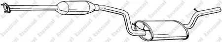 BOSAL 288203 глушитель задняя часть Mazda 3 1.41.6 16V 03083 1.6 08-14