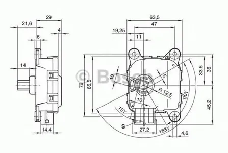 BOSCH 0132801141 Сервопривод заслонки отопителя