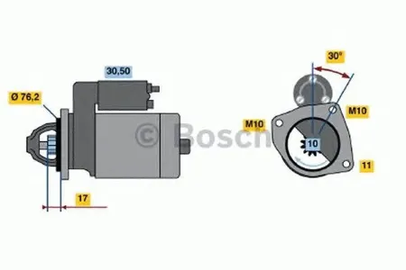 BOSCH 0986016470 Стартер, 12В 1.4кВт