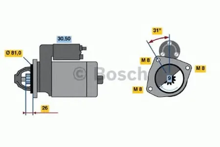 BOSCH 0986018960 Стартер, 12В 2.3кВт