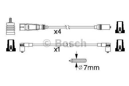 BOSCH 0986356338 Высоковольтные провода комплект