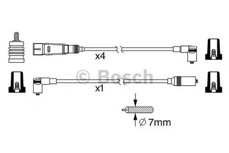 BOSCH 0986356342 Высоковольтные провода комплект