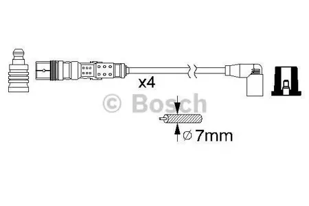 BOSCH 0986356345 Высоковольтные провода комплект