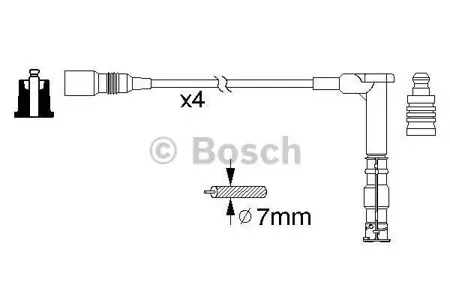 BOSCH 0986356351 Провода высоковольтные, комплект