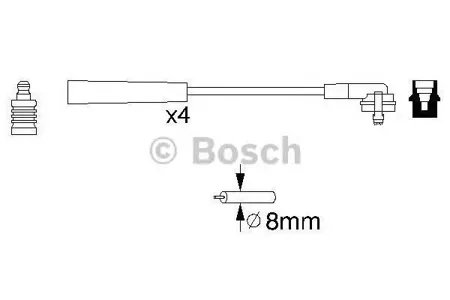 BOSCH 0986356700 Высоковольтные провода комплект