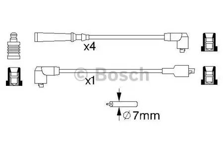BOSCH 0986356702 Высоковольтные провода комплект