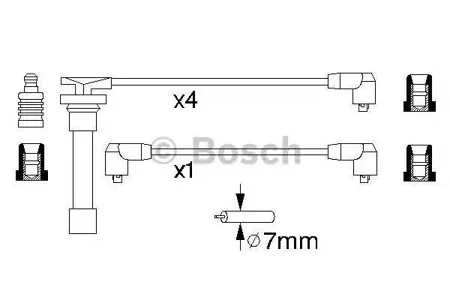 BOSCH 0986356703 Высоковольтные провода комплект