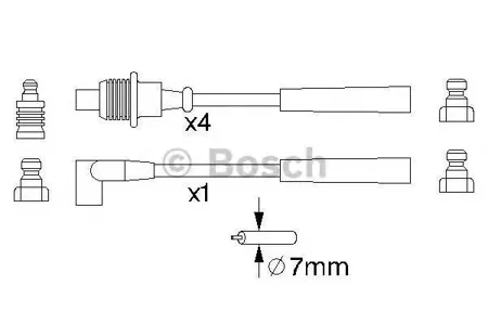 BOSCH 0986356715 Высоковольтные провода комплект