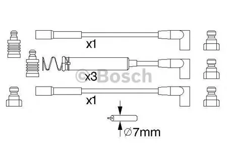 BOSCH 0986356723 Провода высоковольтные, комплект