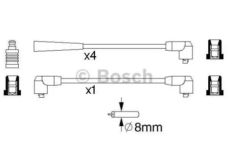 BOSCH 0986356726 Высоковольтные провода комплект