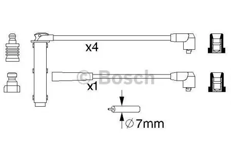 BOSCH 0986356731 Высоковольтные провода комплект