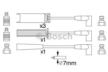 BOSCH 0986356739 Высоковольтные провода комплект
