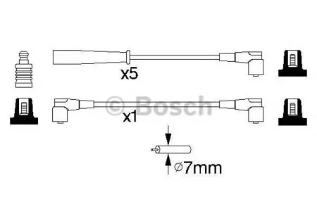 BOSCH 0986356753 Высоковольтные провода комплект