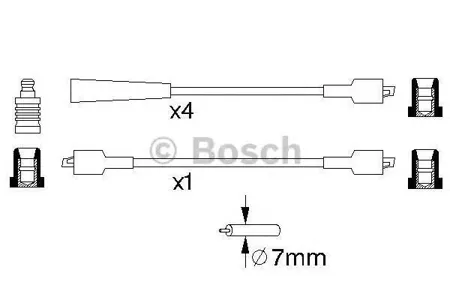BOSCH 0986356768 Высоковольтные провода комплект