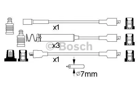 BOSCH 0986356800 Провода высоковольтные, комплект