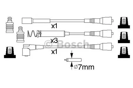 BOSCH 0986356801 Провода высоковольт. ком/кт
