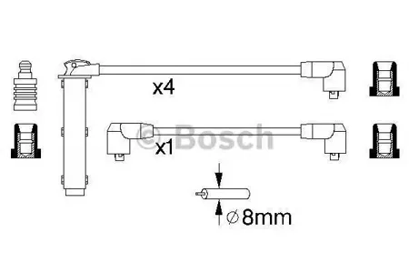 BOSCH 0986356802 Высоковольтные провода комплект