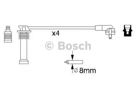 BOSCH 0986356805 Высоковольтные провода комплект