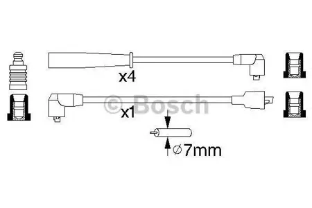 BOSCH 0986356807 Высоковольтные провода комплект