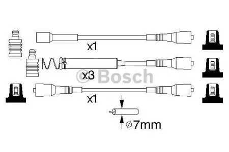 BOSCH 0986356850 Высоковольтные провода комплект