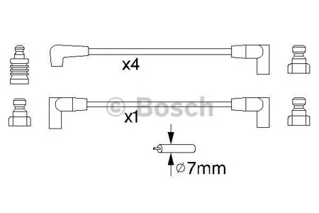 BOSCH 0986356852 Высоковольтные провода комплект