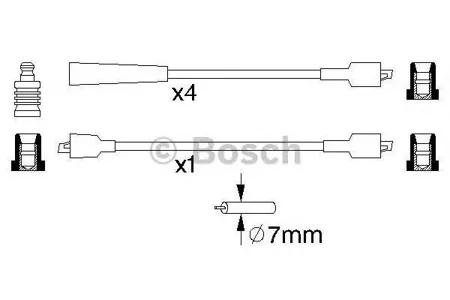 BOSCH 0986356855 Высоковольтные провода комплект