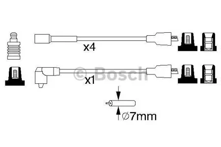 BOSCH 0986356864 Высоковольтные провода комплект