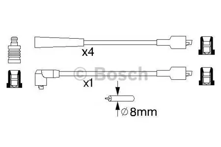 BOSCH 0986356868 Высоковольтные провода комплект