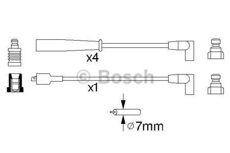 BOSCH 0986356873 Провода высоковольтные, комплект
