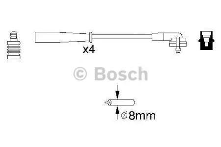 BOSCH 0986356887 Высоковольтные провода комплект