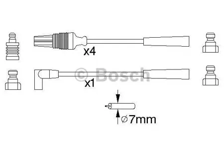 BOSCH 0986356889 Высоковольтные провода комплект