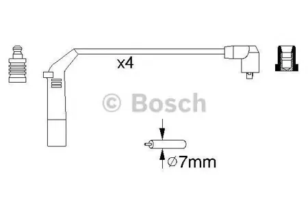 BOSCH 0986356898 Высоковольтные провода комплект