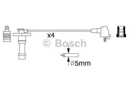 BOSCH 0986356928 Высоковольтные провода комплект