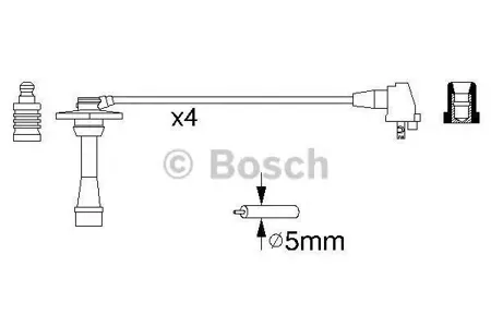 BOSCH 0986356957 Высоковольтные провода комплект
