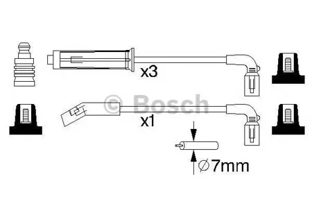 BOSCH 0986356980 Высоковольтные провода комплект