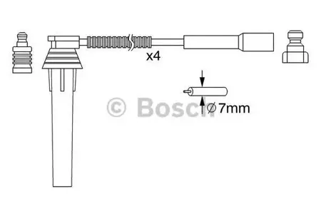 BOSCH 0986357052 к-кт проводов Crysler PT Cruiser/Voyager 2.0/2.4 00>