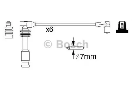 BOSCH 0986357055 Высоковольтные провода комплект