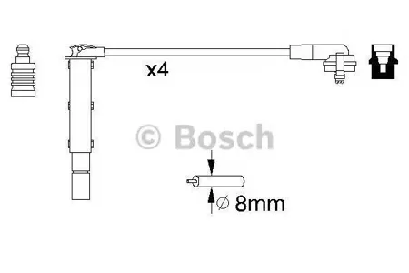 BOSCH 0986357090 Высоковольтные провода комплект