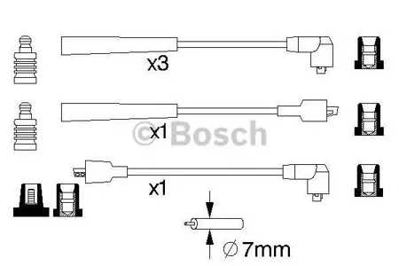 BOSCH 0986357122 Высоковольтные провода комплект